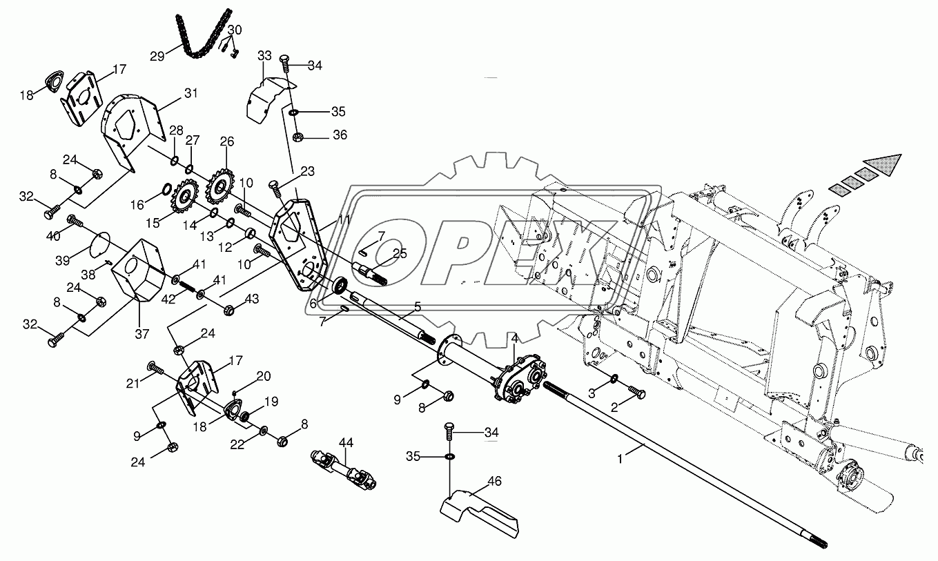 Drive Adapter frame-Addition JD/NH