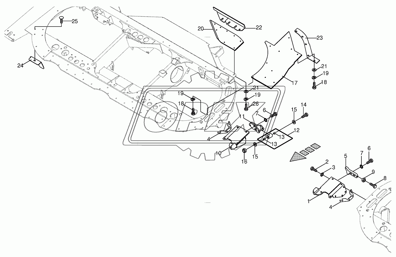 Frame centring device