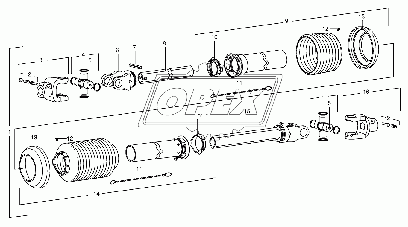 Pto drive shaft-NH