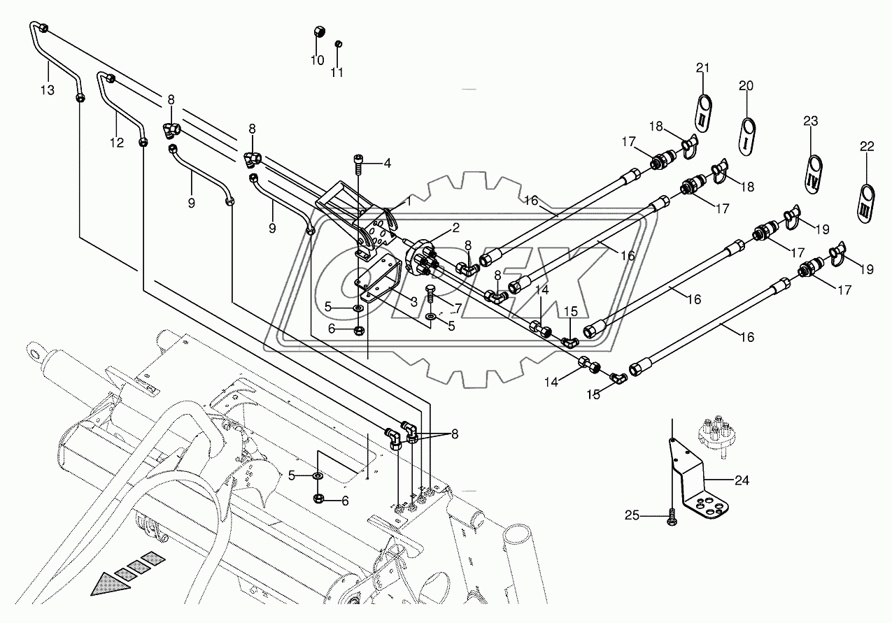 Hydraulics-Frame/Plug 9000