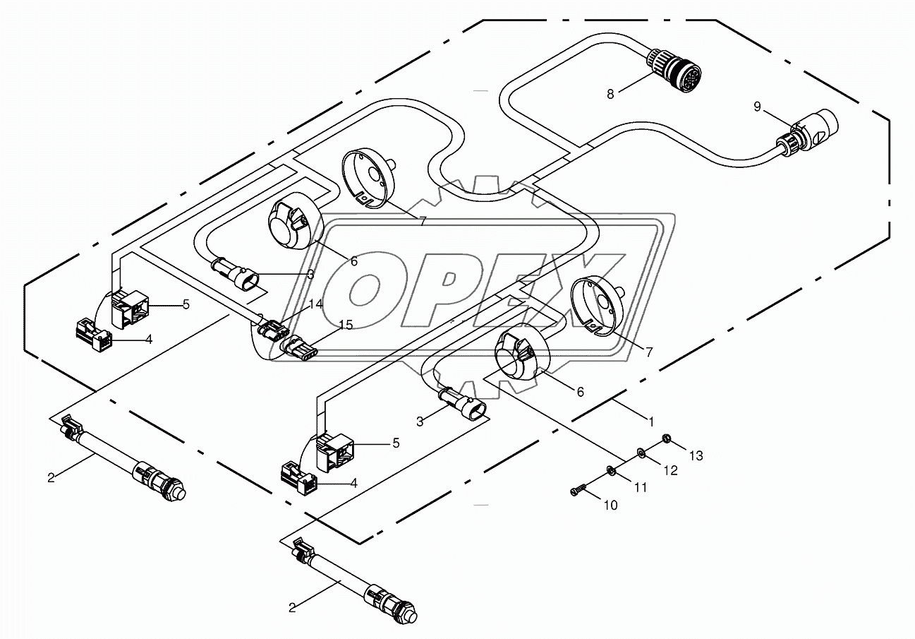 Wiring harness Adapter frame 2