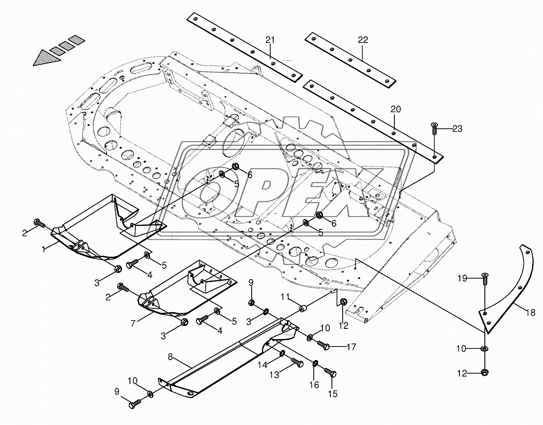 Skid/Wearing rail