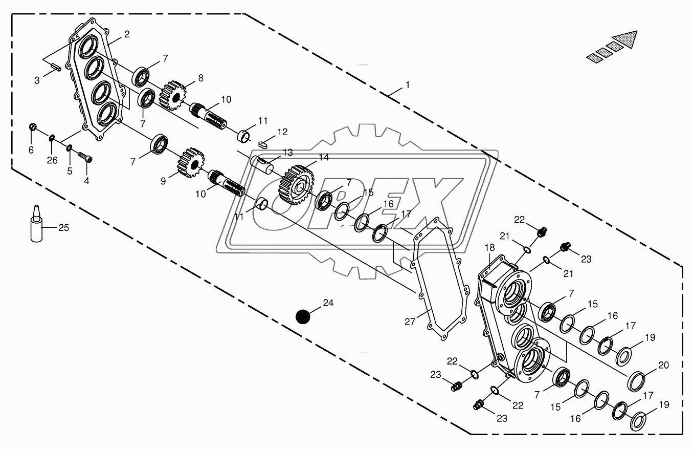 Gearbox outside-Addition JD/NH