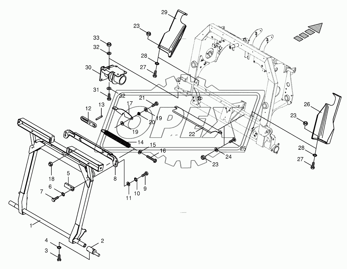 Pivoting frame-Addition NH-FX