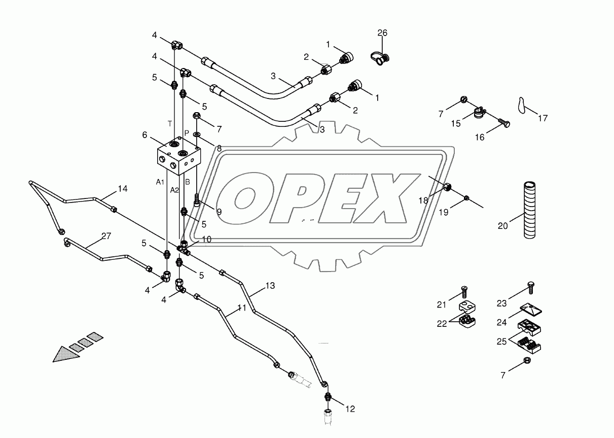 Hydraulics-pivoting frame