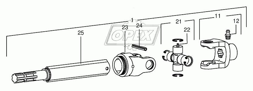 Pto drive shaft-JD/NH 2