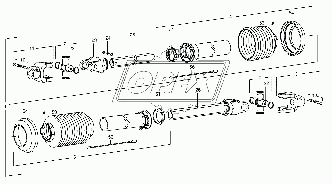 Pto drive shaft-NH 1