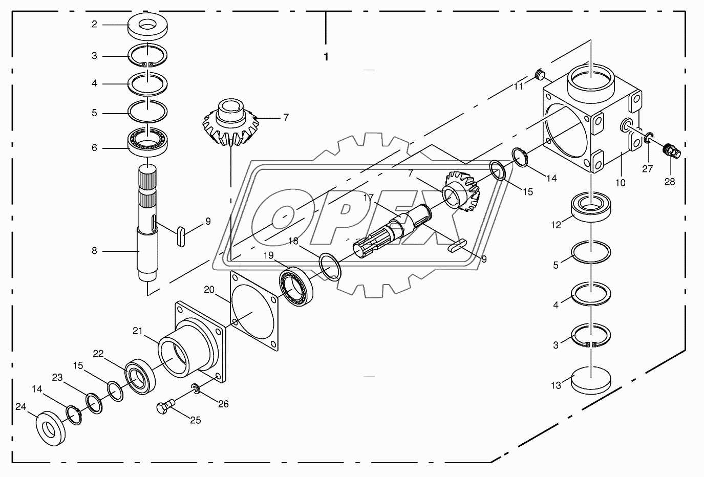 Swing gearbox