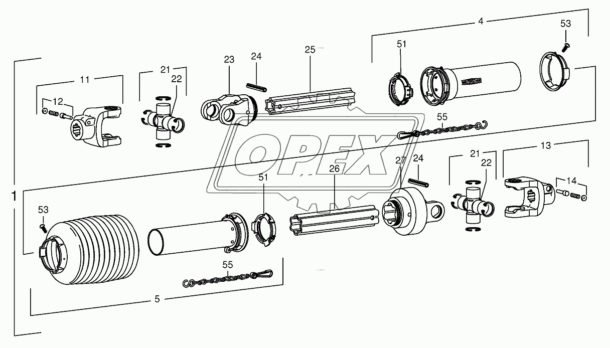 Pto drive shaft 32.0