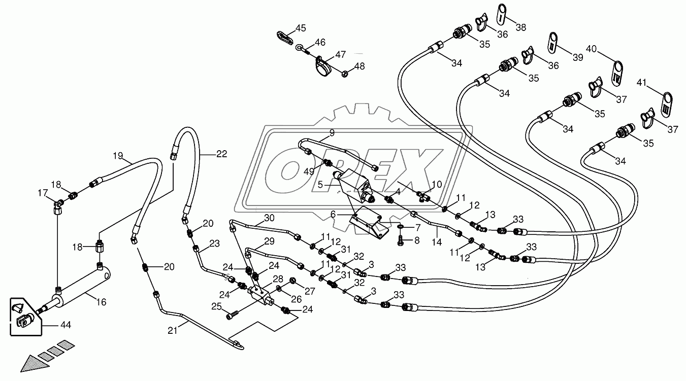 Hydraulics-control block 855051 - 855084