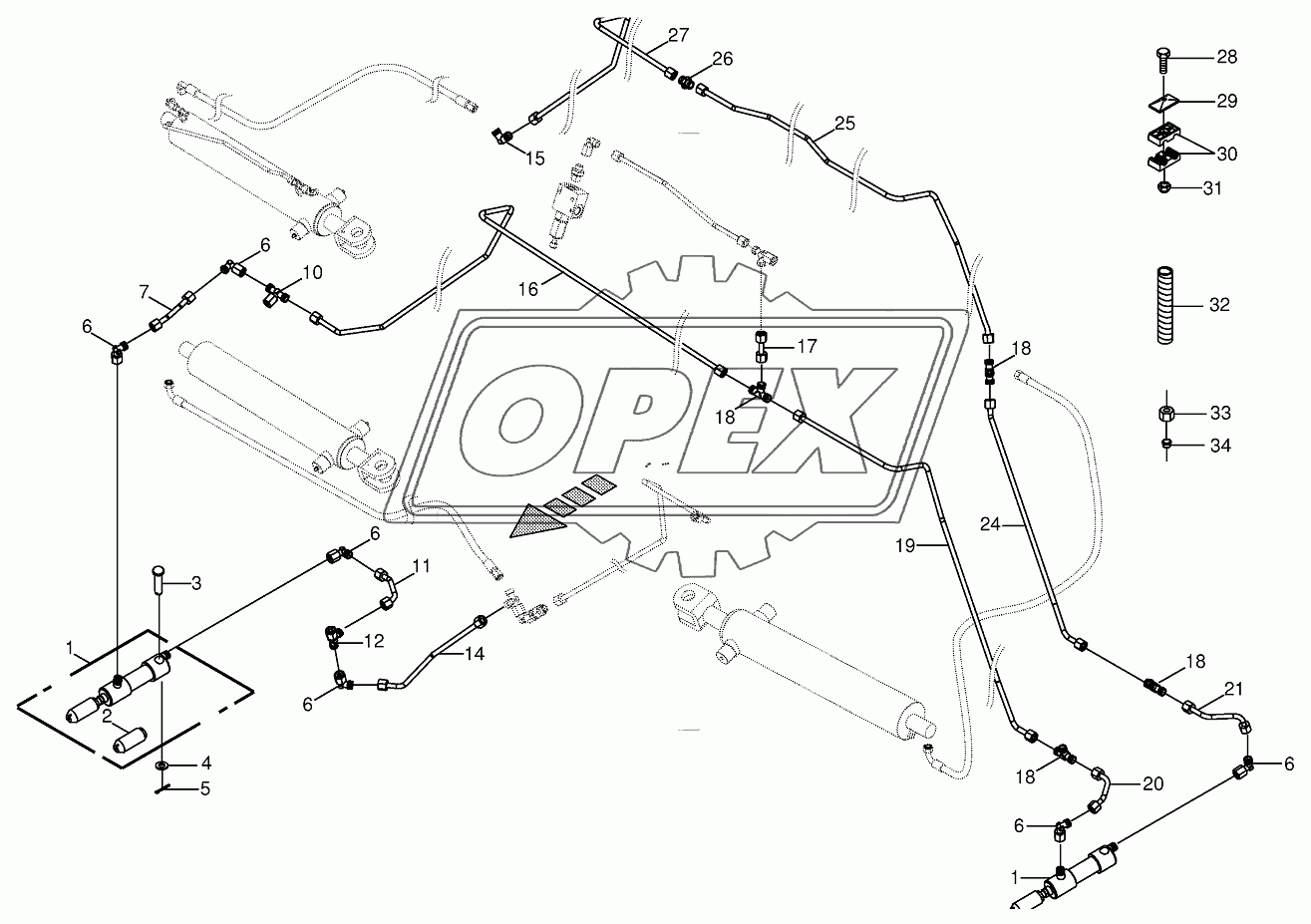 Hydraulics - locking mechanism 871000 -