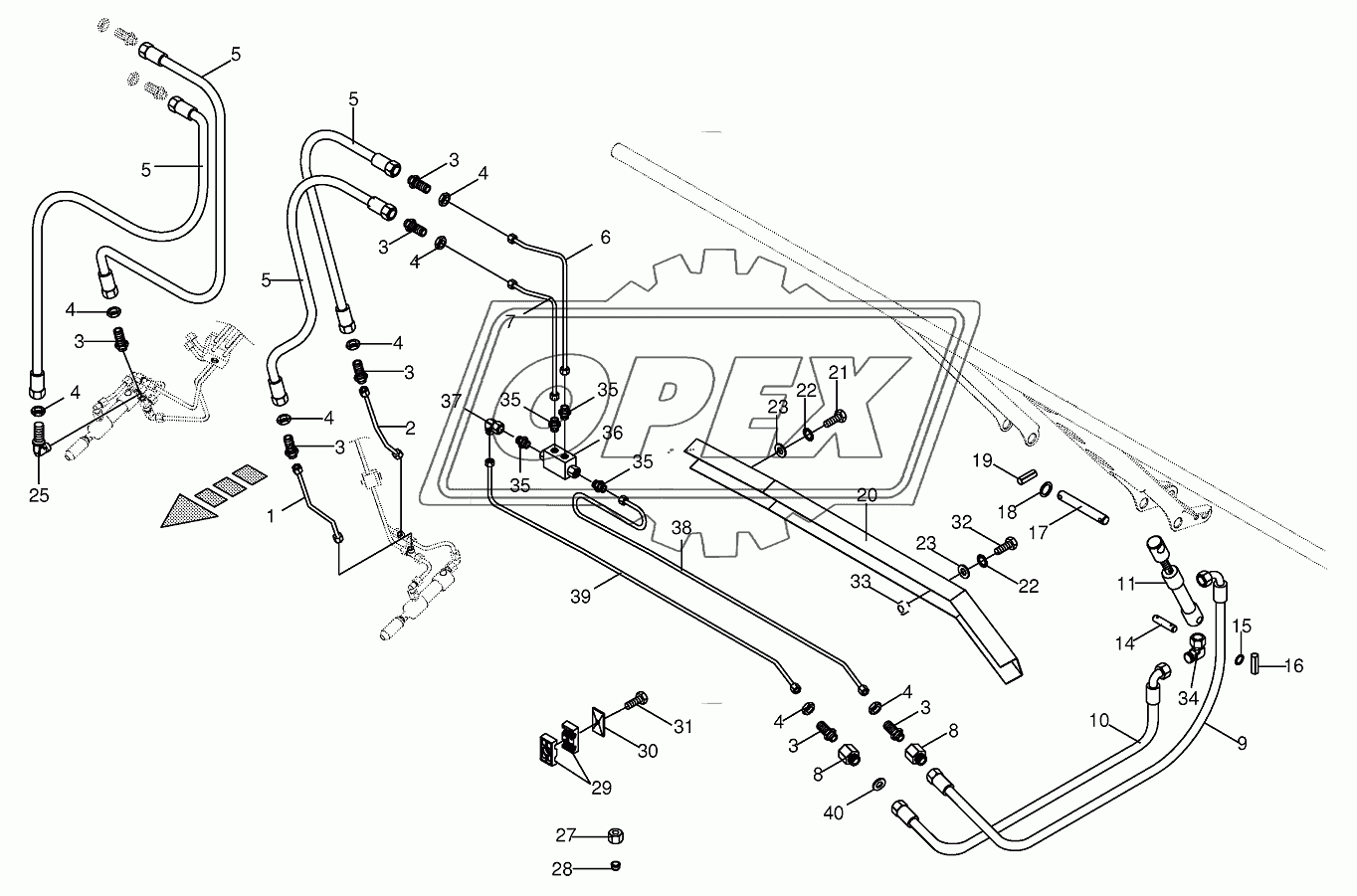 Hydraulics - tube bow 820001 -
