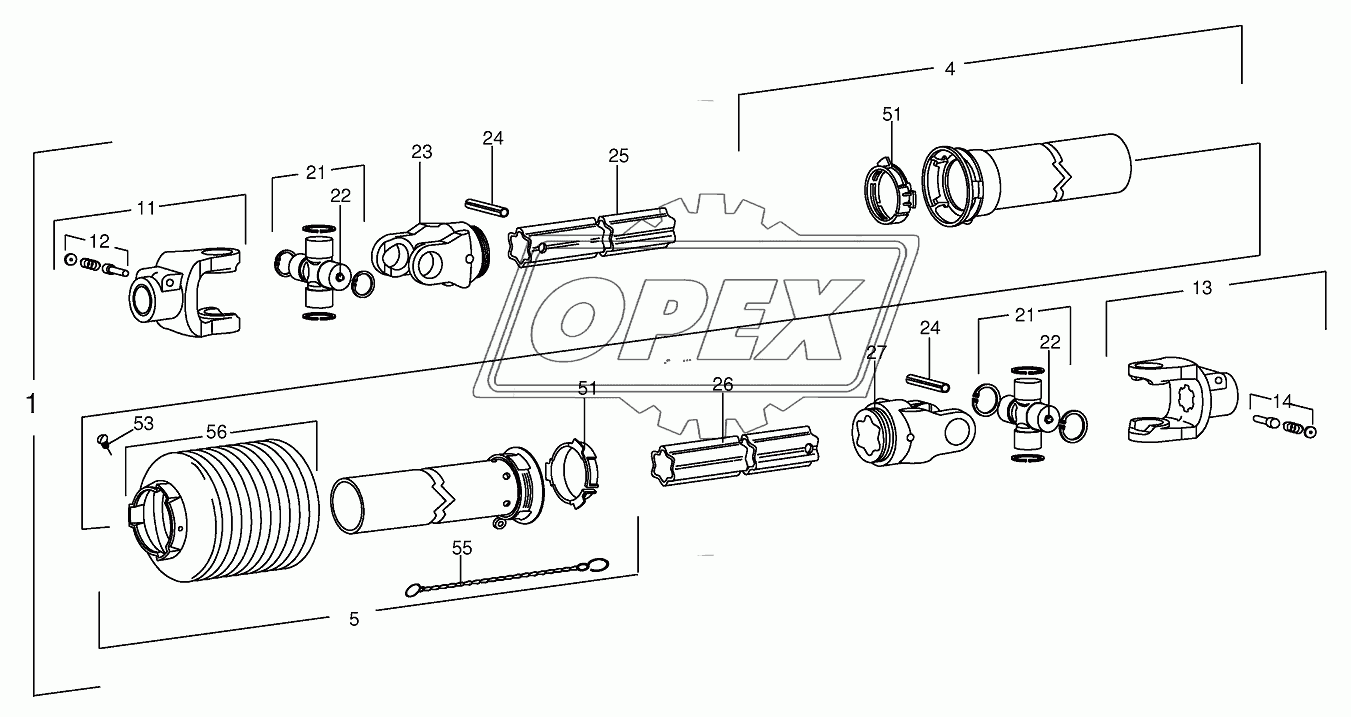 Main Pto shaft 820001 - 1