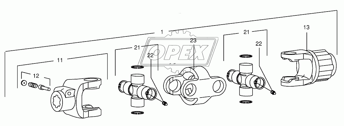 Double universal joint 820001 -