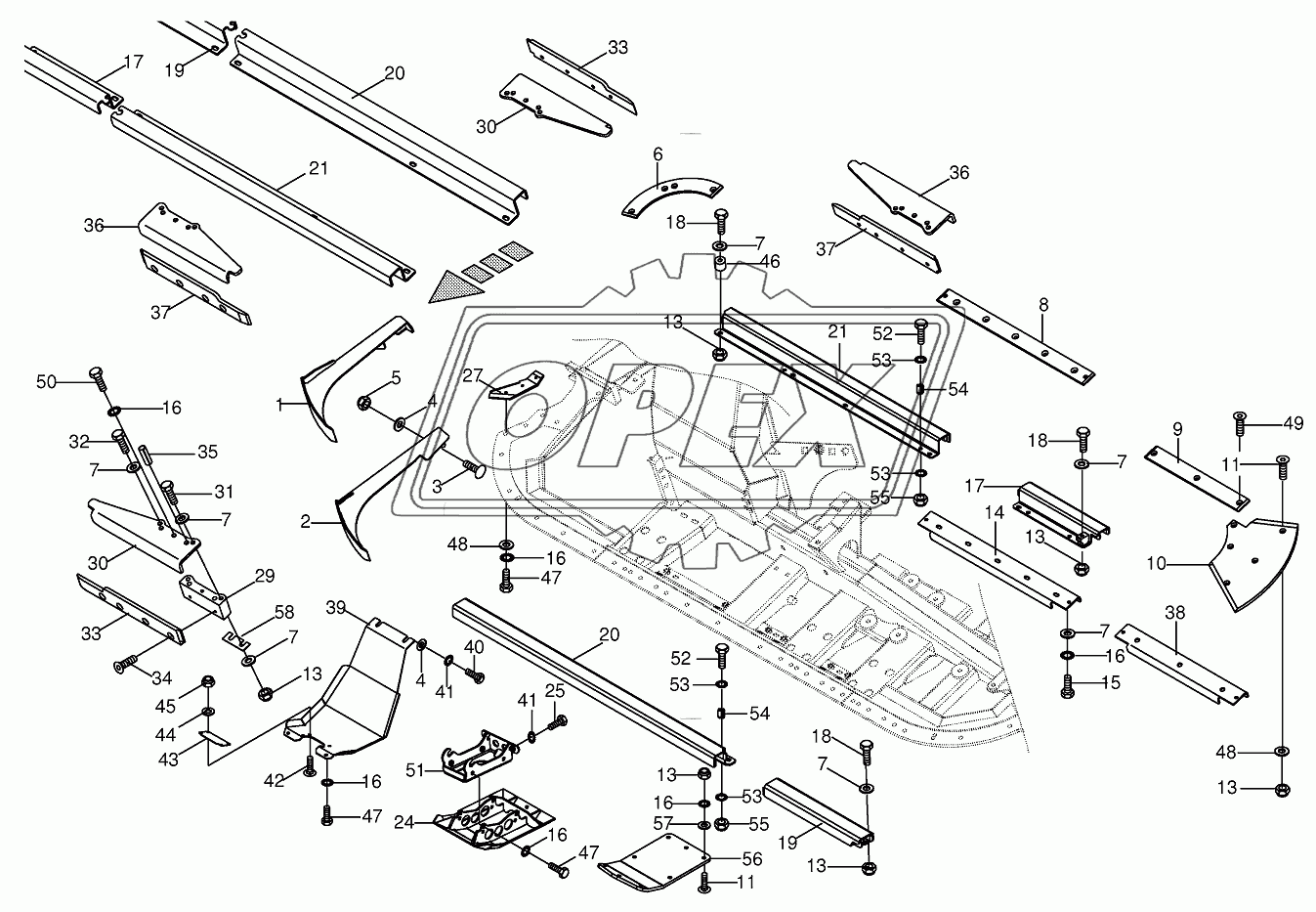 Mounting parts - lateral 820001 -