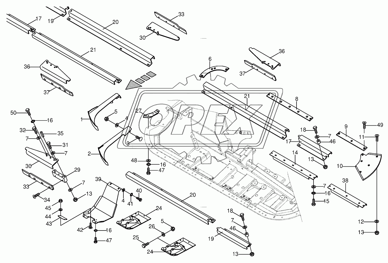Mounting parts-lateral