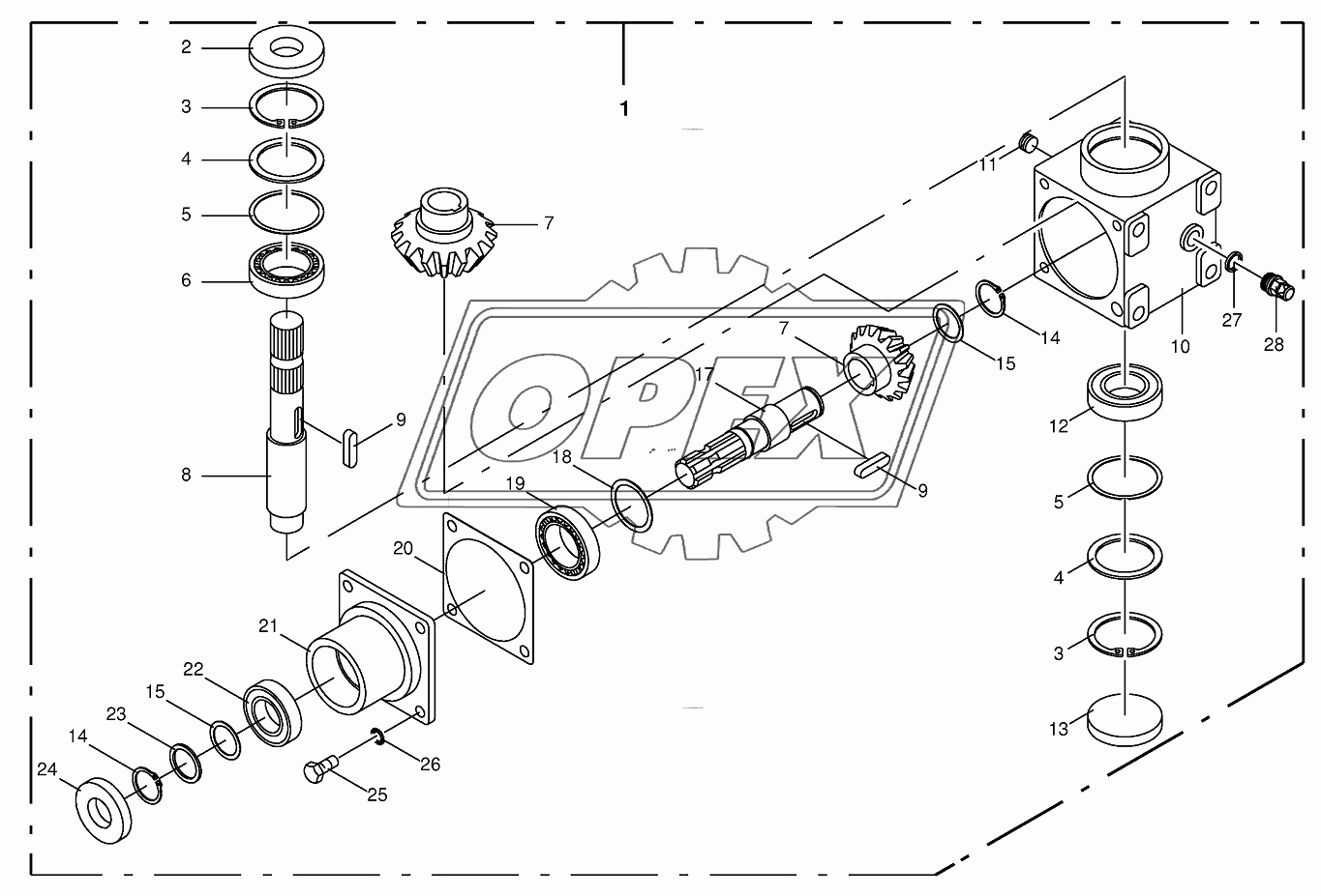 Swing gearbox