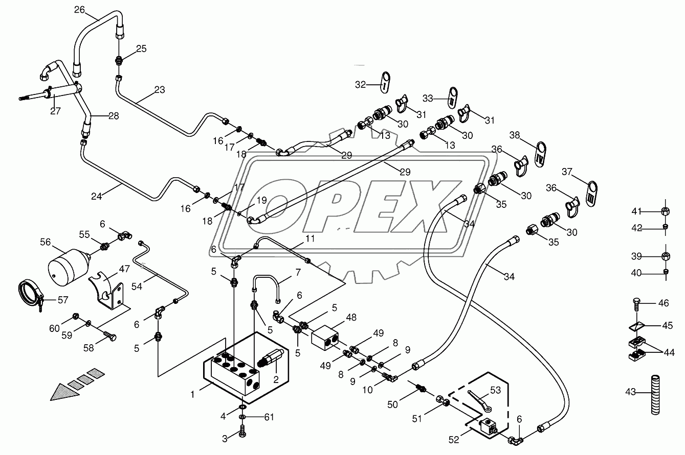 Hydraulics-control bloc 1