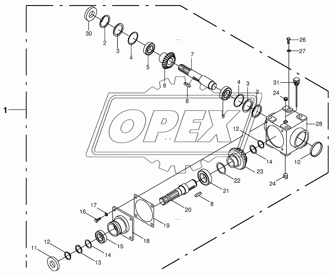 Main gearbox cpl. 1000 U/min