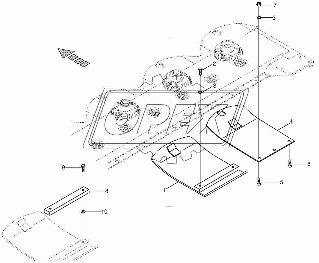 High-cut skid/Wear skid