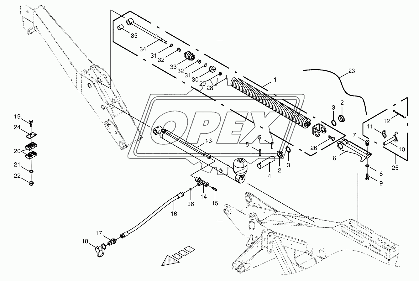 Spring compensation/Hydraulics