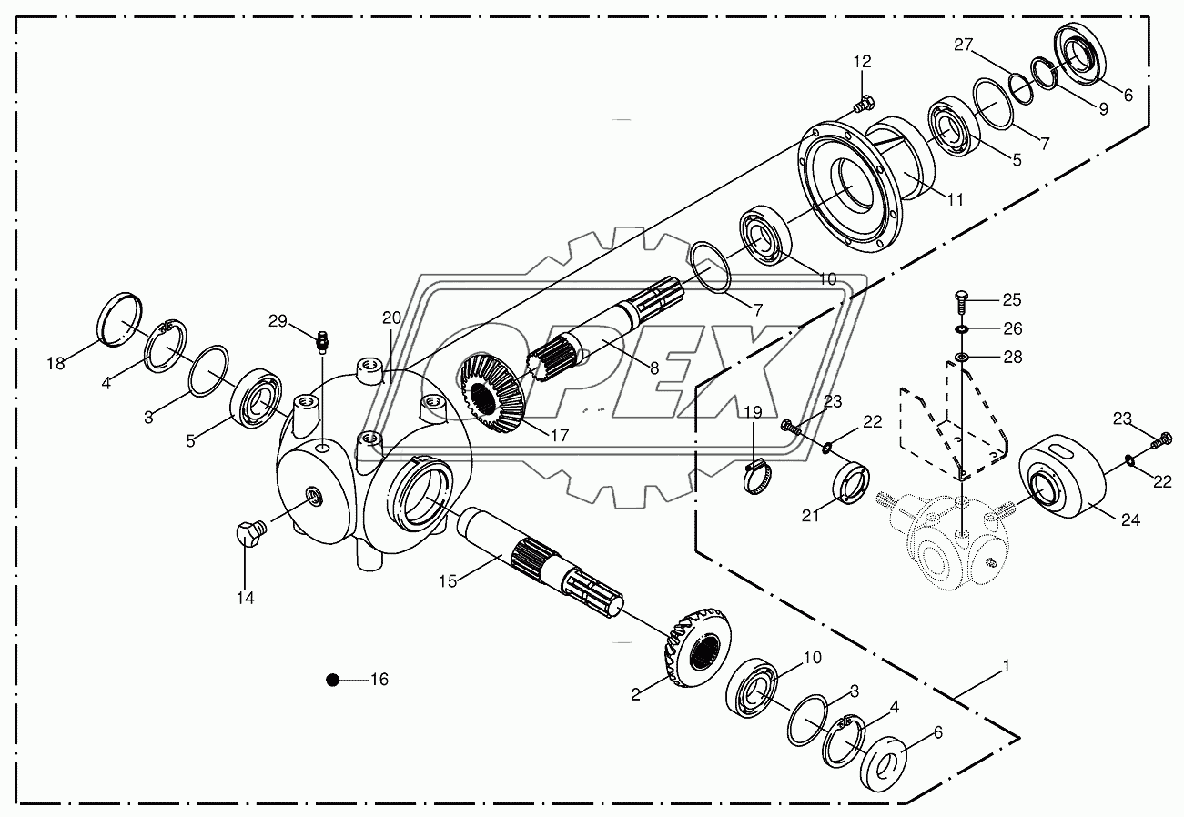 Main gearbox (beige)