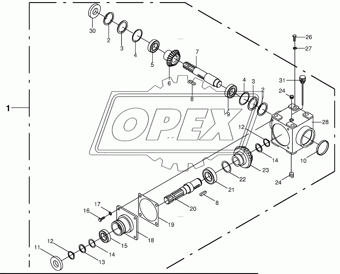 Main gearbox cpl. 1000 U/min