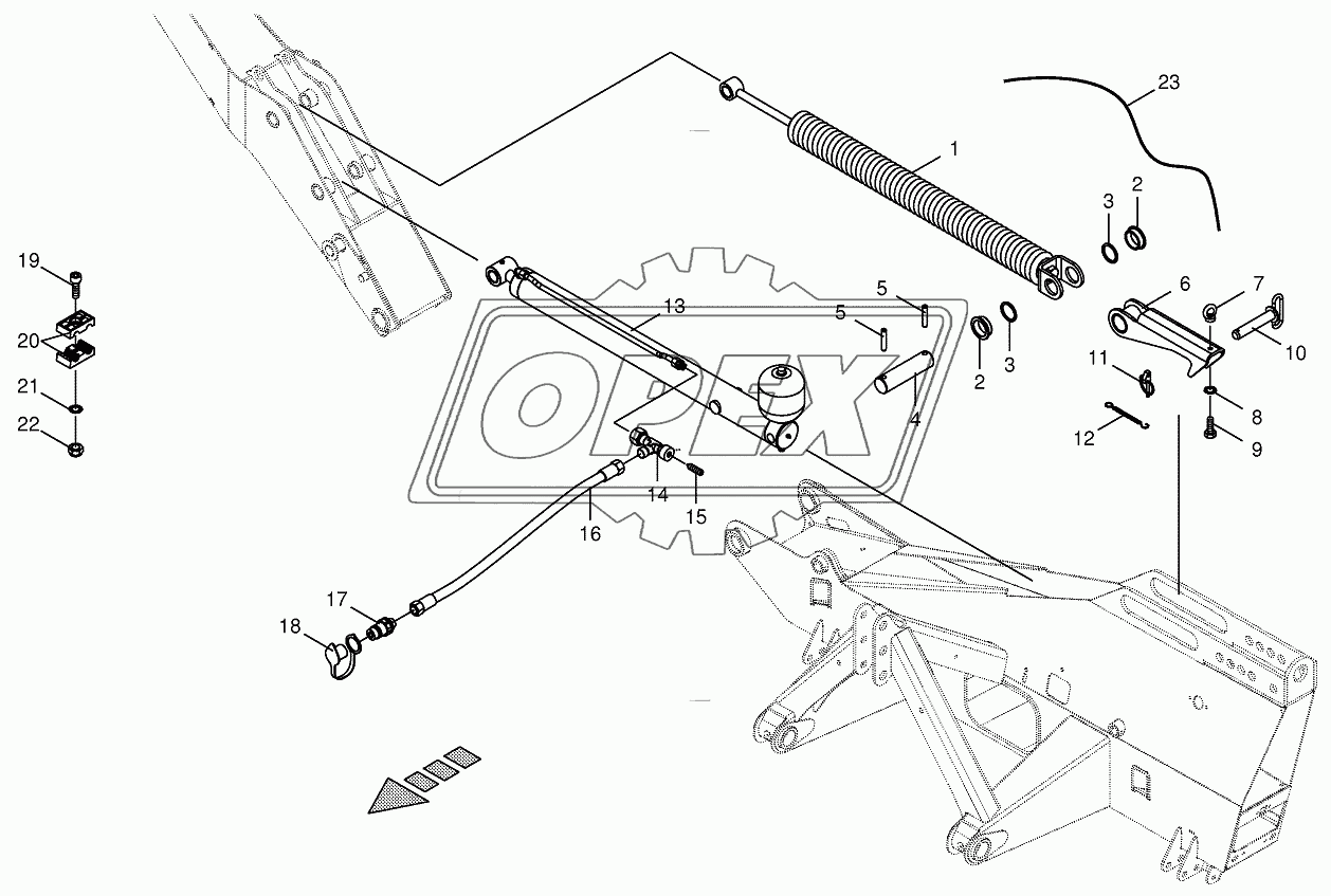 Spring compensation/Hydraulics