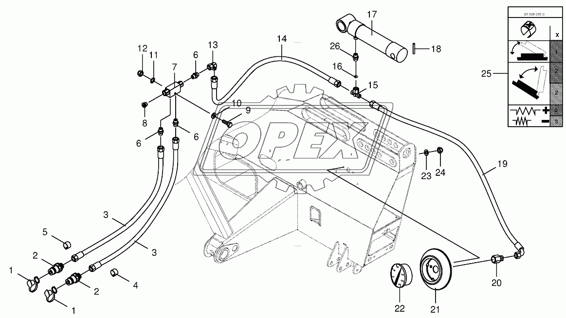 Hydraulic spring compensation