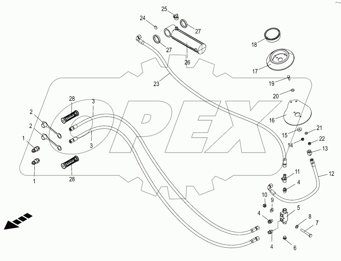 Hydraulic spring compensation
