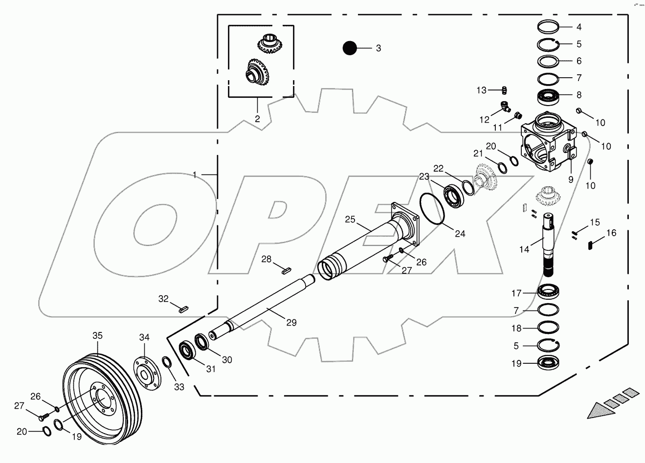 Gearbox - Antidockwise