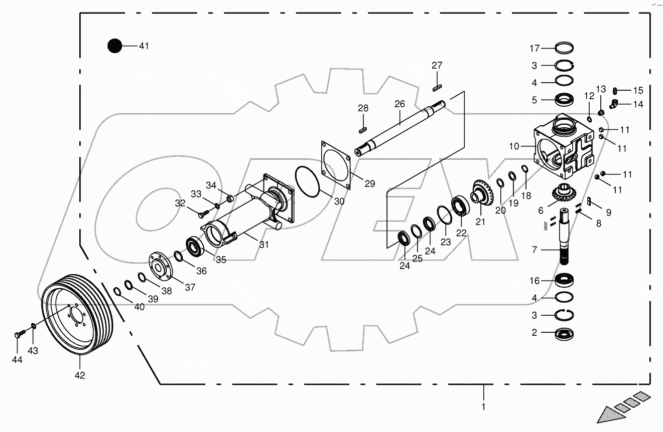 Gearbox - Antidockwise