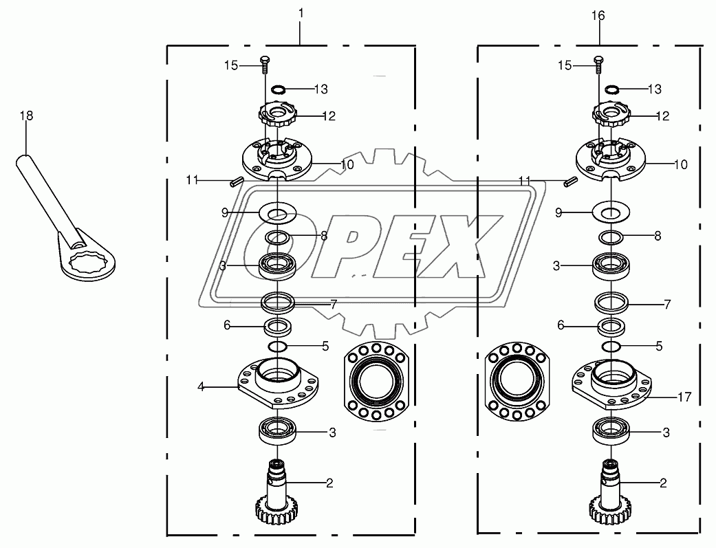 Bearing housing - SafeCut INSIDE