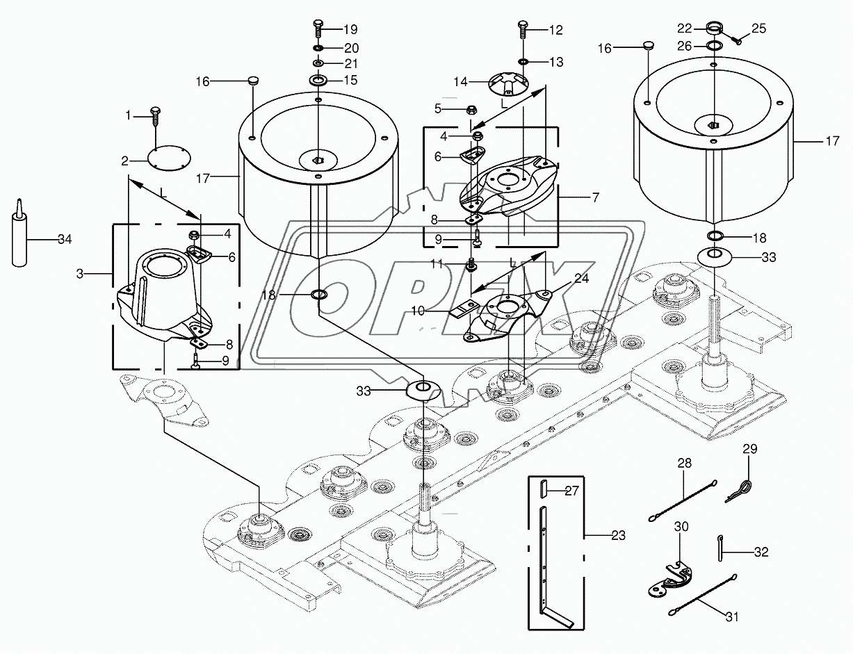 Quick coupler/Swath drum 1