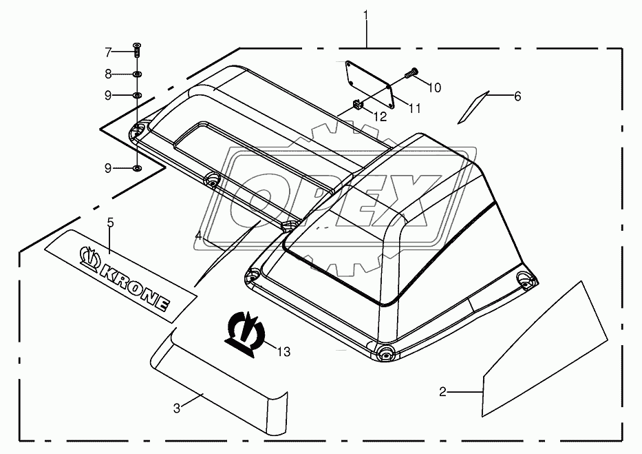 V-belt guard 815000 - 853000