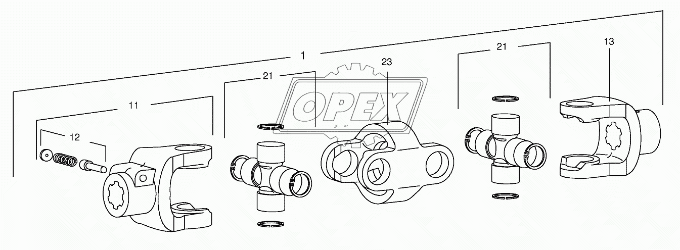 Double universal joint 815000 - 853000 1