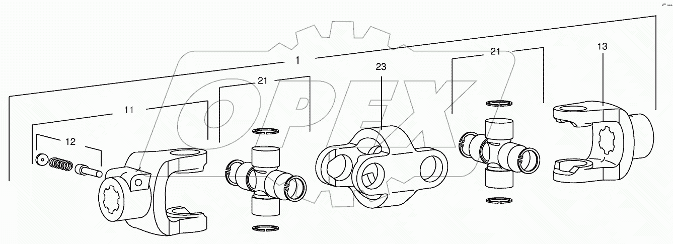 Double universal joint 815000 - 853000