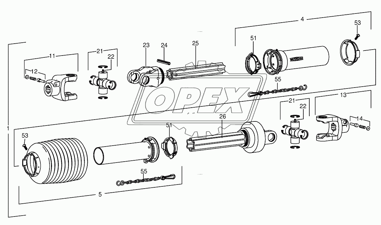 Main Pto shaft 729701 - 752300