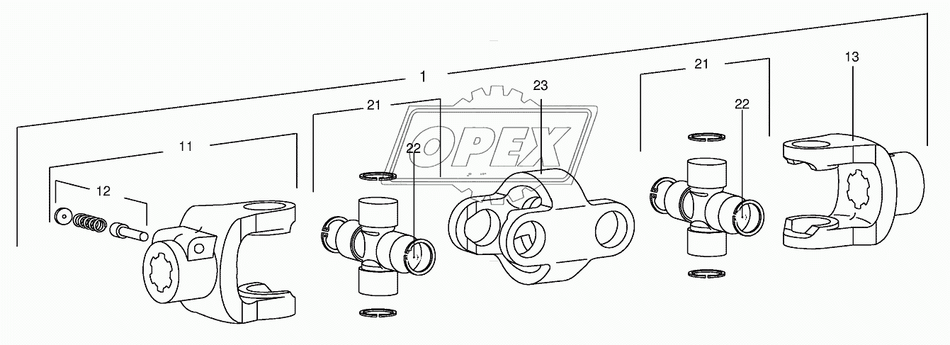 Double universal joint 619440 - 752300