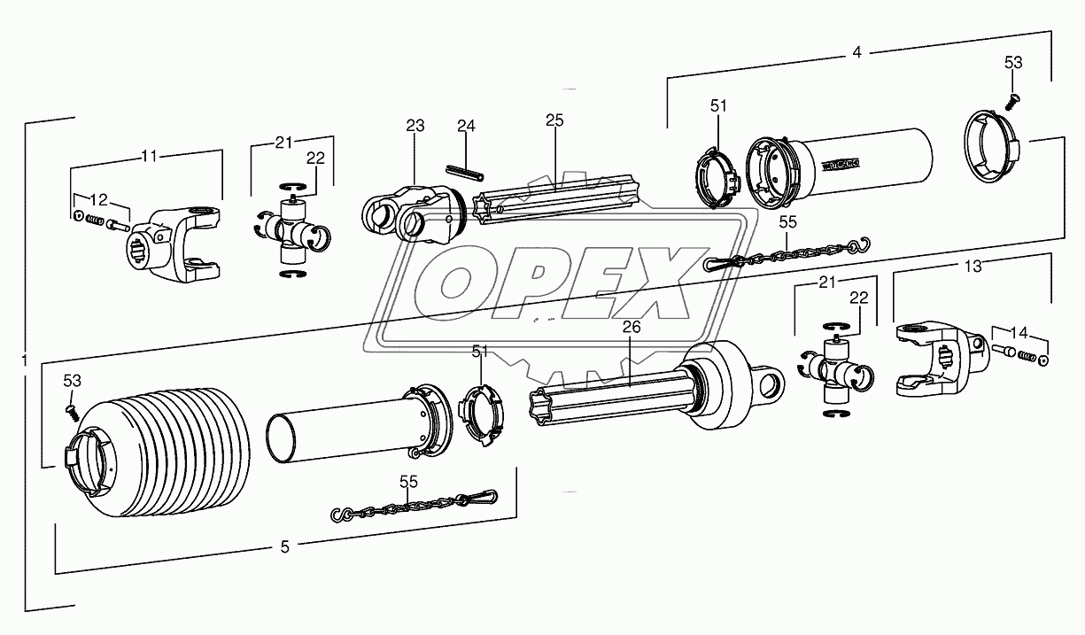 Main Pto shaft 752301 - 824610