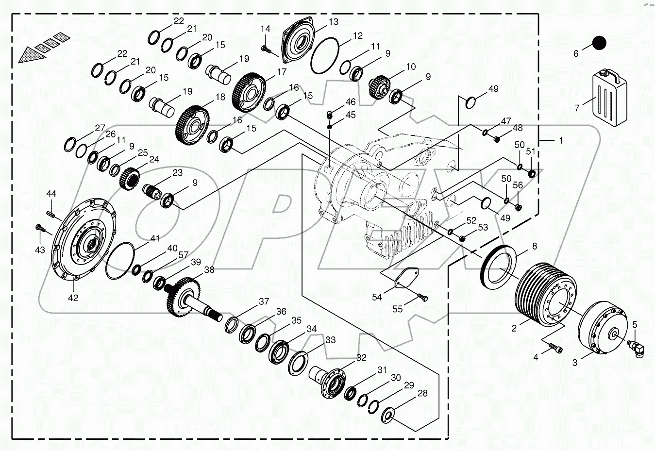 Motor output gear