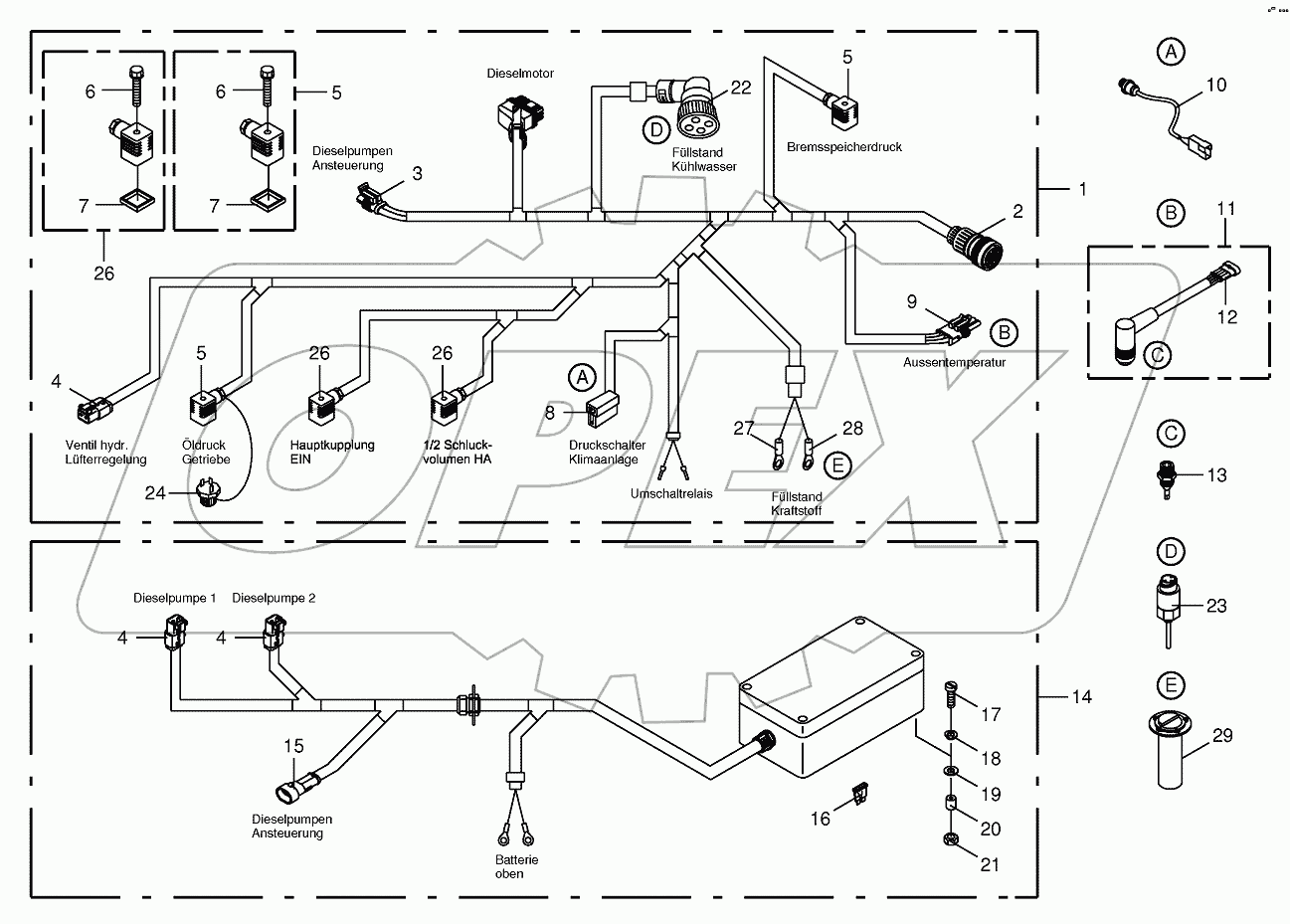 Wiring Harness-engine/diesel pumps
