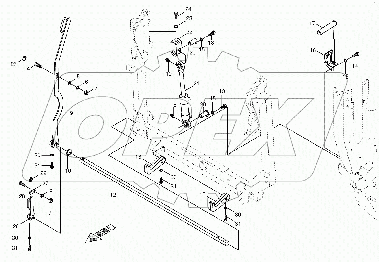 Lateral flotation system/Locking mech.