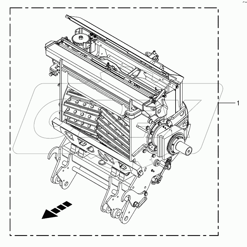 Chopping aggregate-cpl. without blades