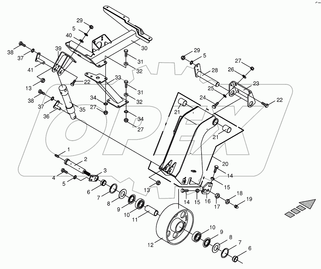 Tensioning device-main drive