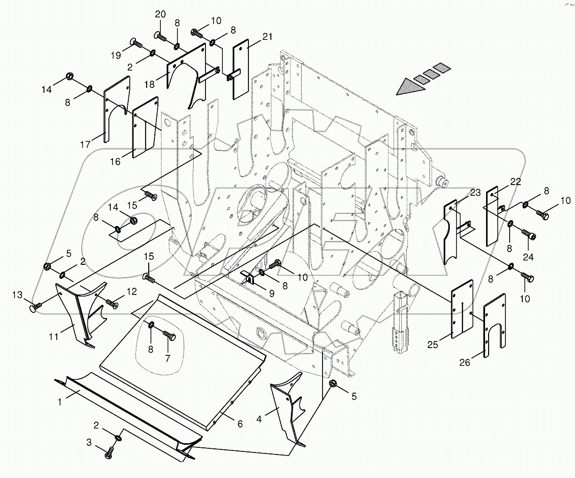 Grain collecting plate/slotted cover