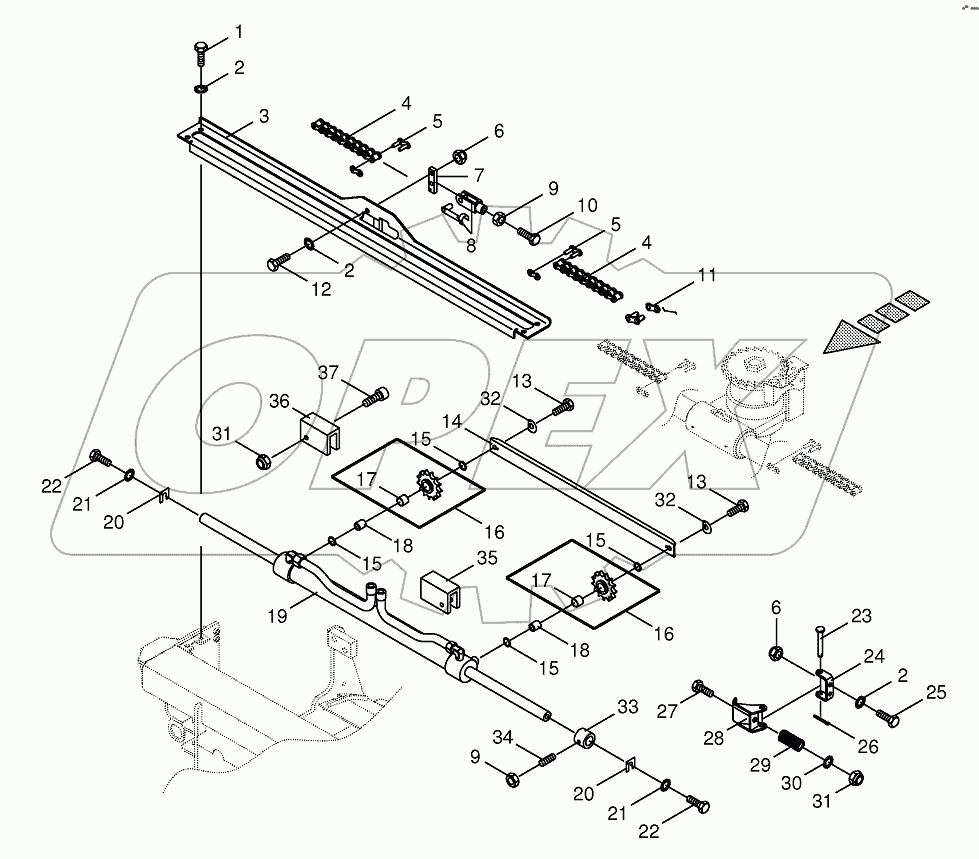 Sharpening device drive