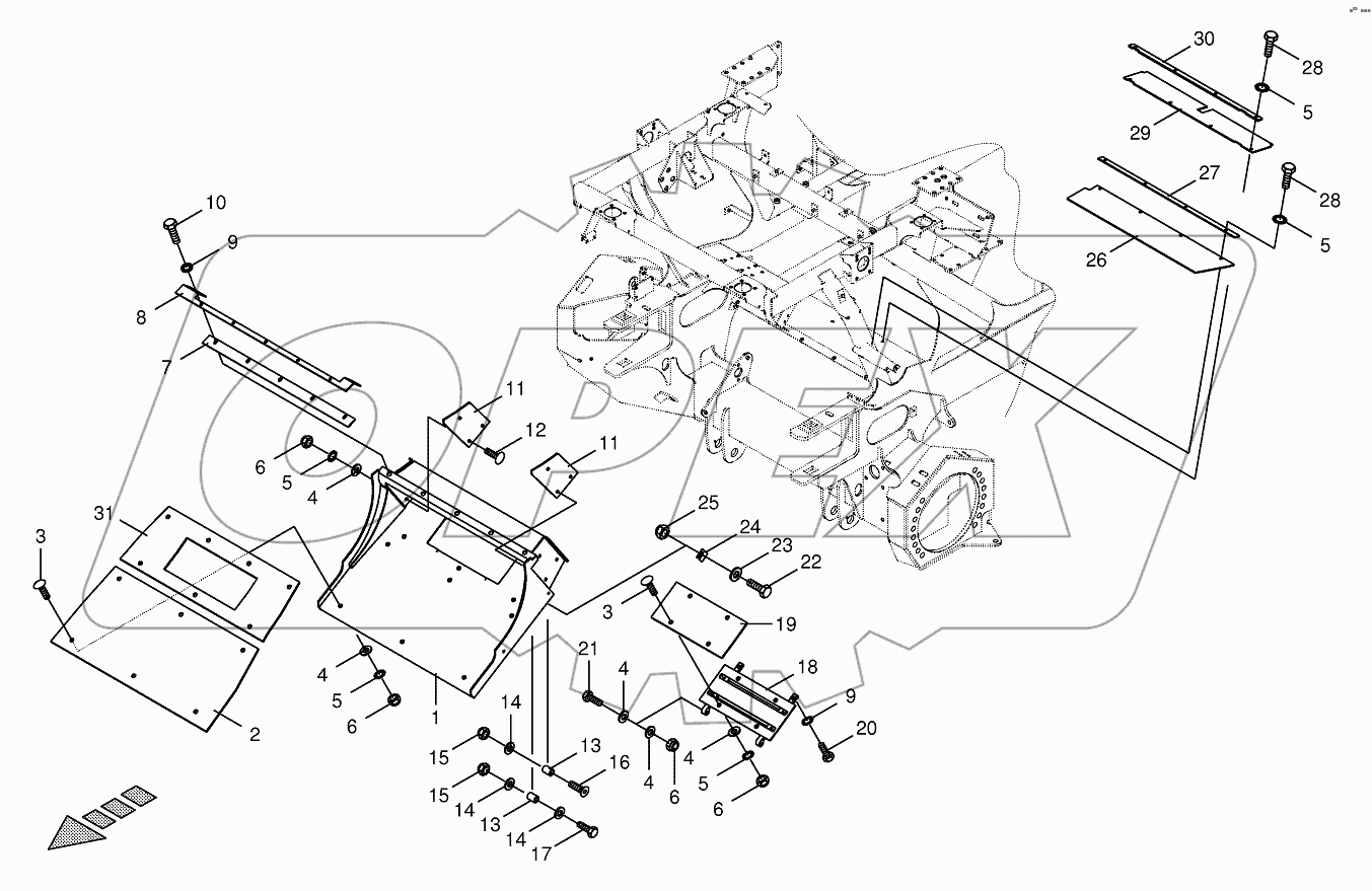 Transfer channel-spring-mounted