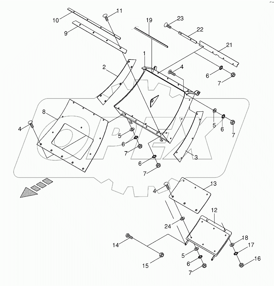 Grass channel-not spring-mounted