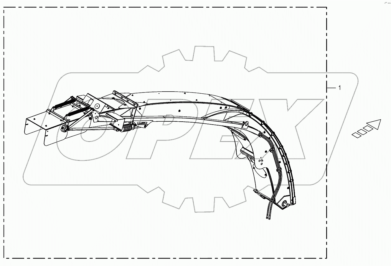Discharge chute assembl.